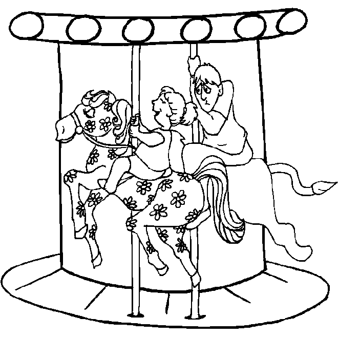 Amusement park coloring pages