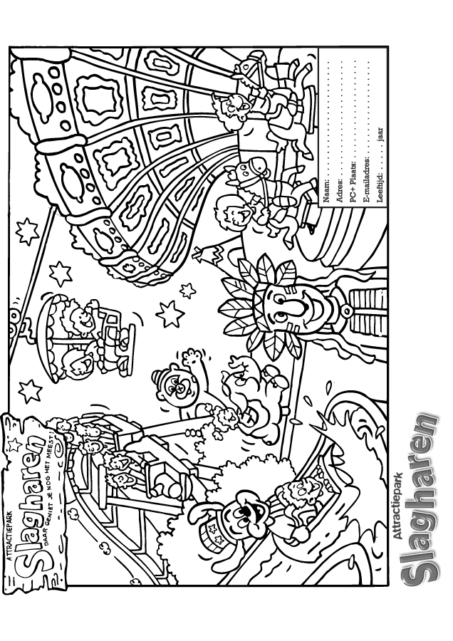 Amusement park coloring pages