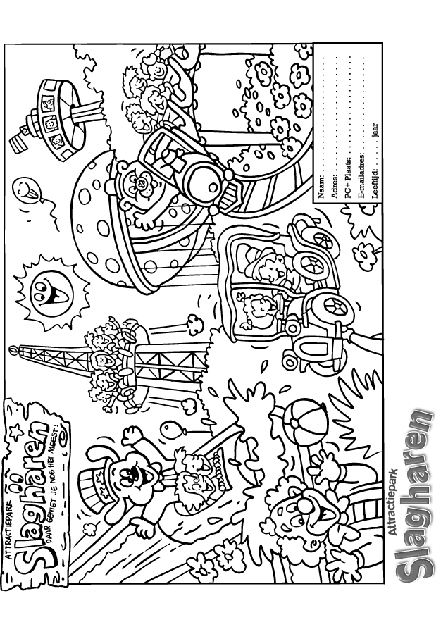 Amusement park coloring pages