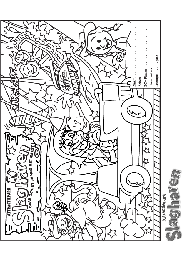 Amusement park coloring pages