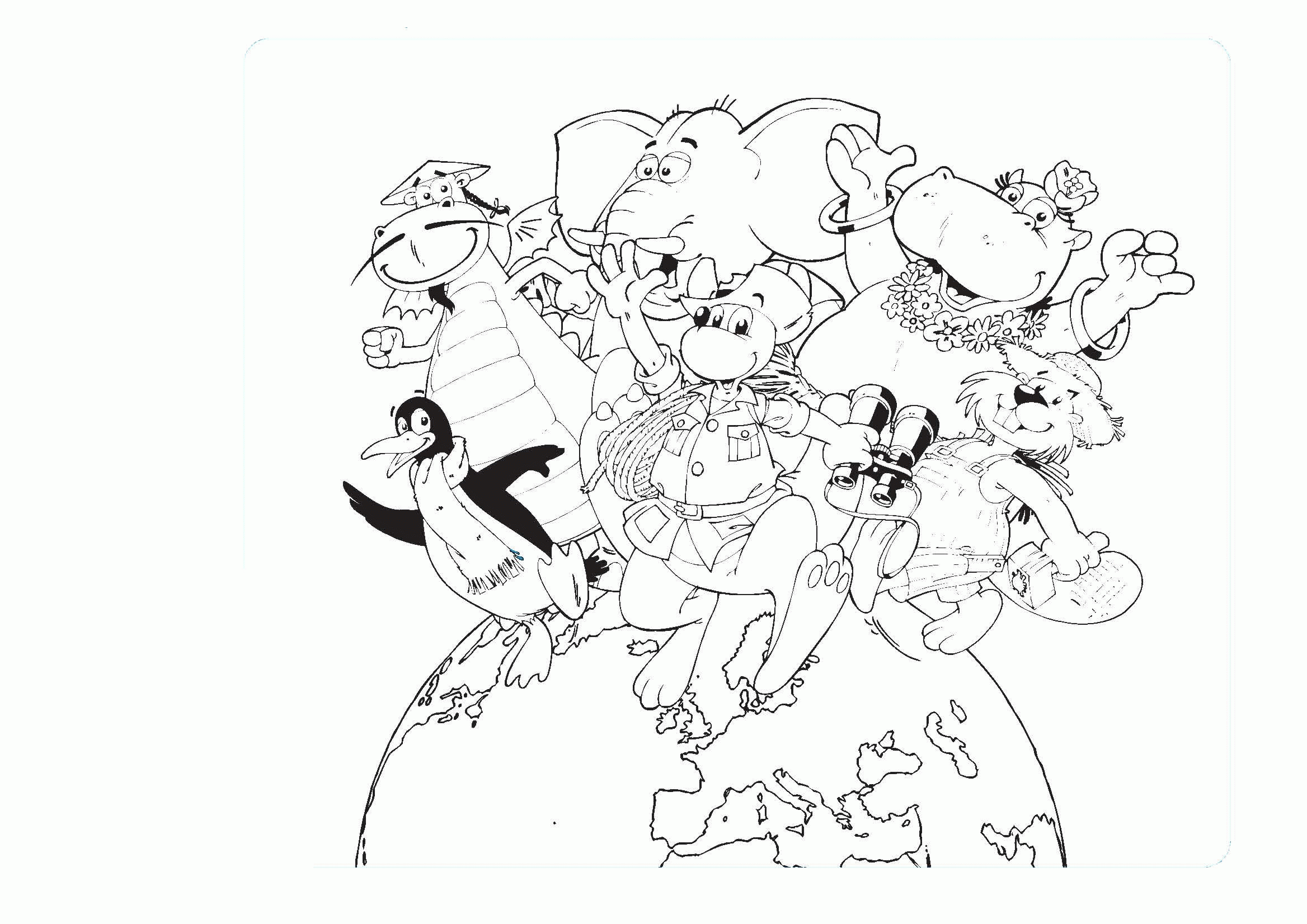 Amusement park coloring pages