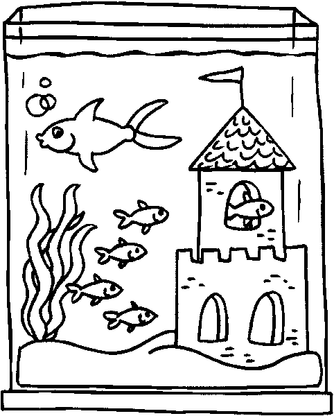 Aquarium coloring pages