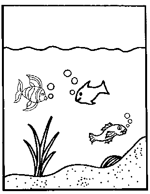 Aquarium coloring pages