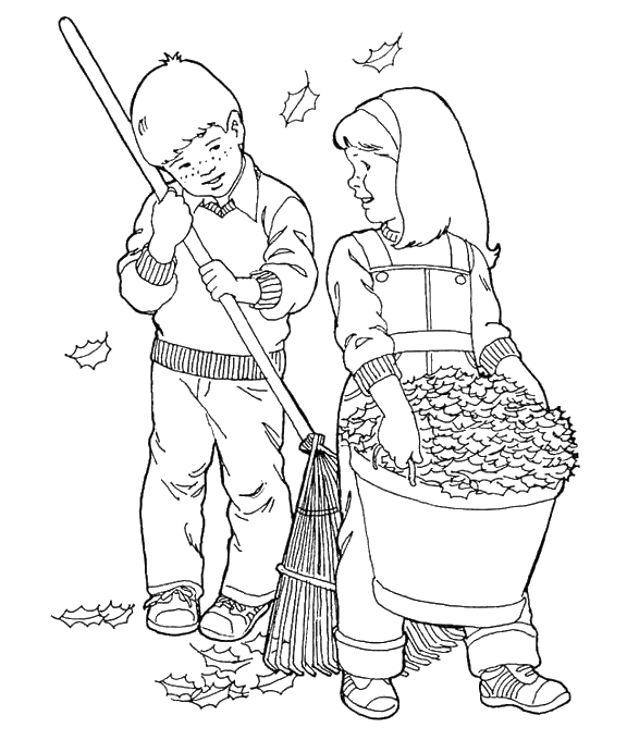 Autumn coloring pages