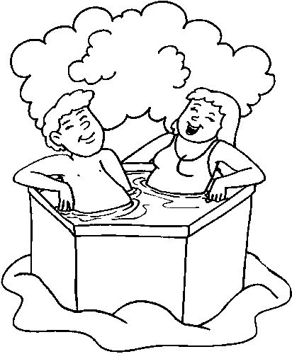 Bath coloring pages