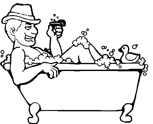 Bath coloring pages