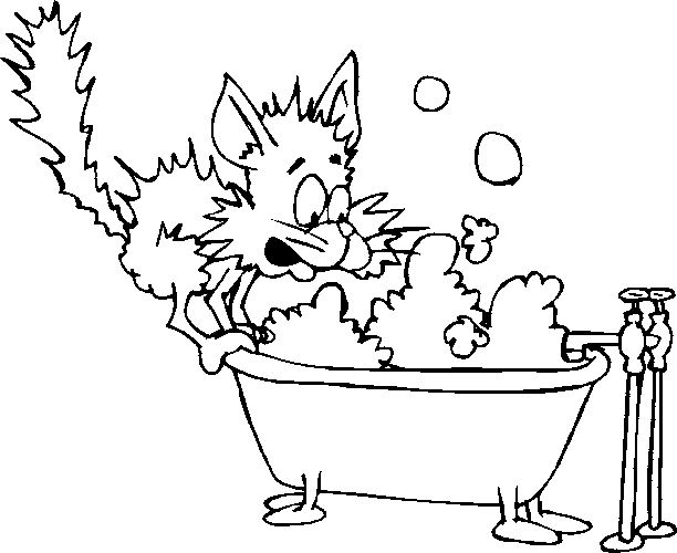 Bath coloring pages