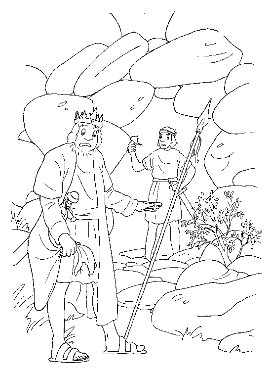 Jonathan And David Bible Story Coloring Pages