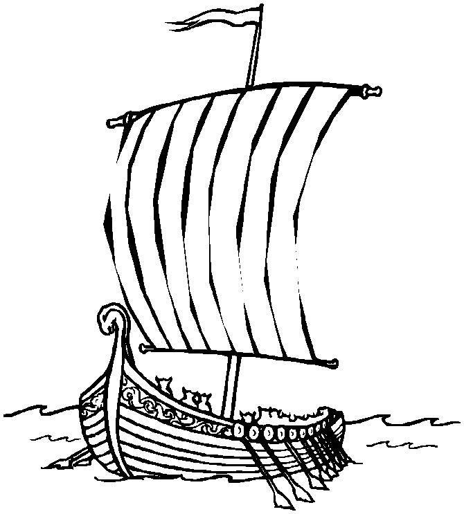 Boat coloring pages