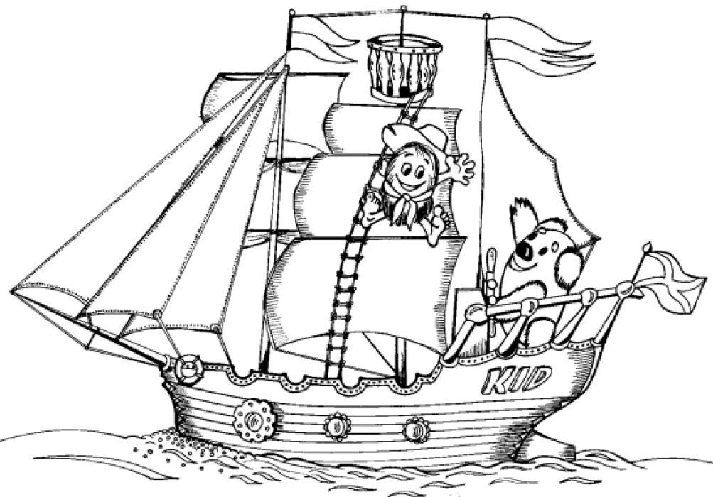 Boat coloring pages