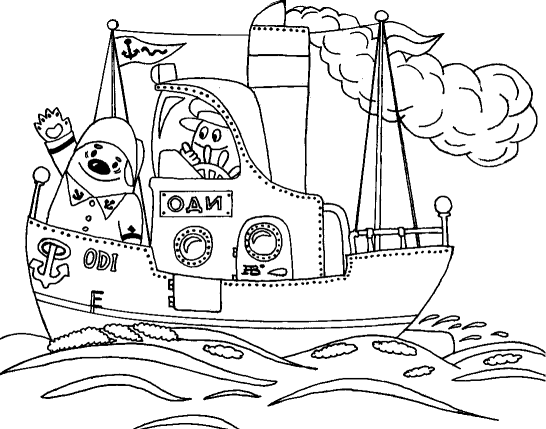 Boat coloring pages