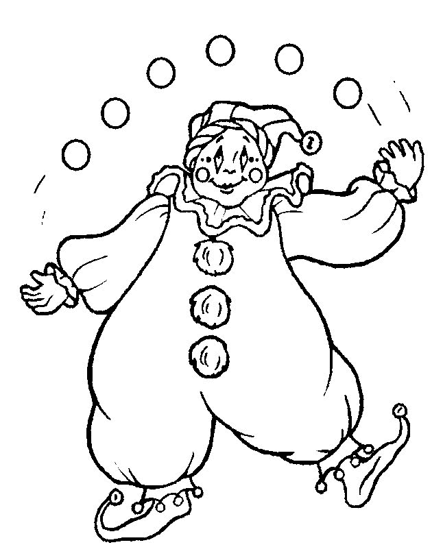 Clowns coloring pages