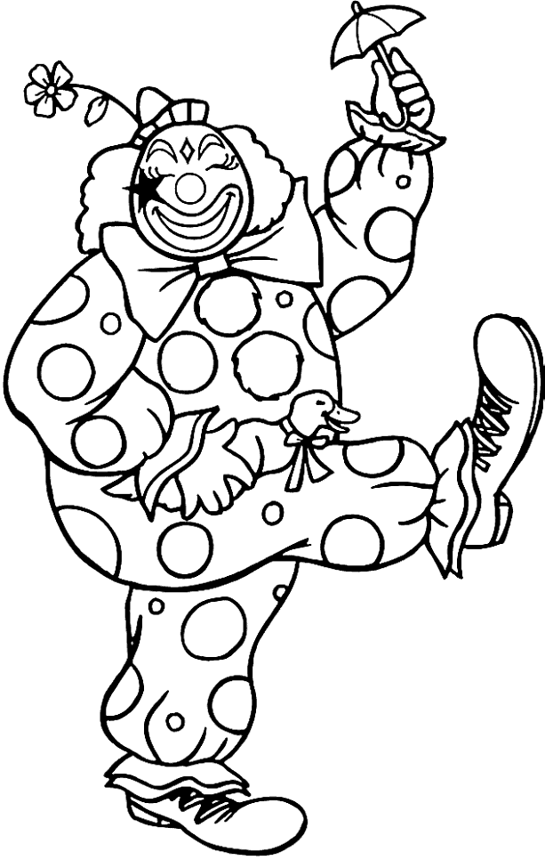 Clowns coloring pages