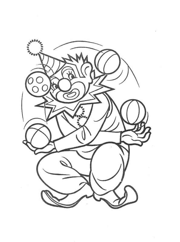 Clowns coloring pages