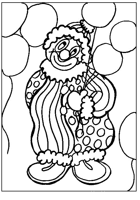 Clowns coloring pages