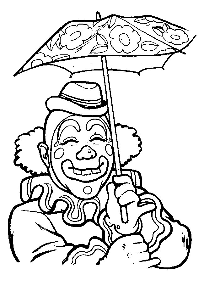 Clowns coloring pages