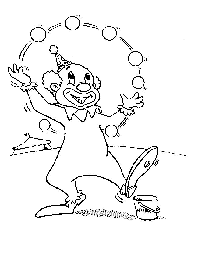 Clowns coloring pages
