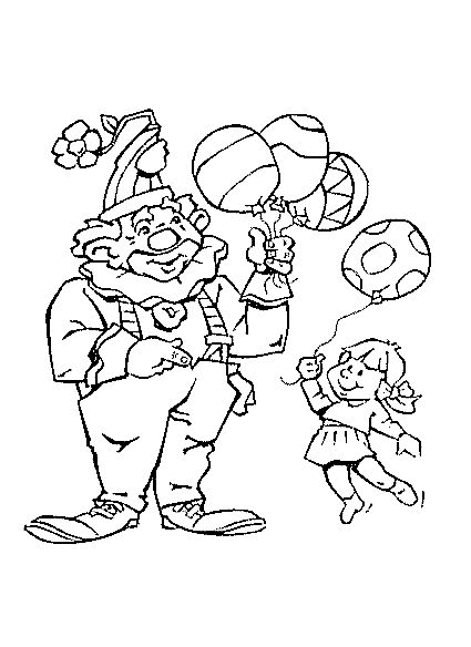 Clowns coloring pages