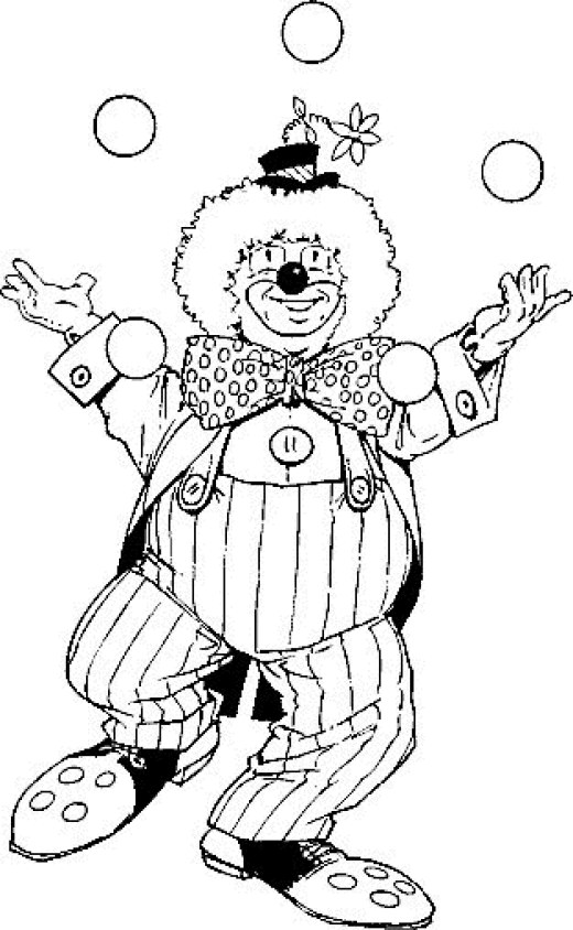 Clowns coloring pages