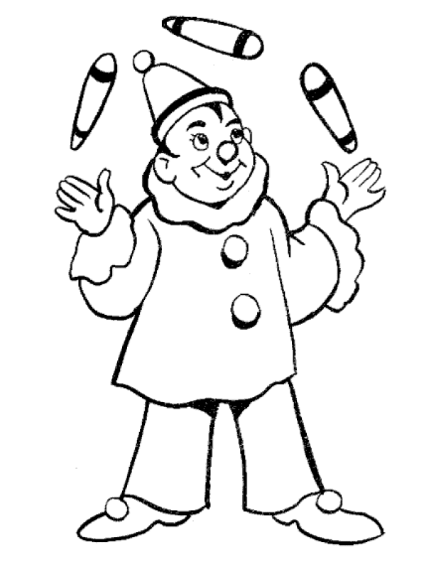 Clowns coloring pages