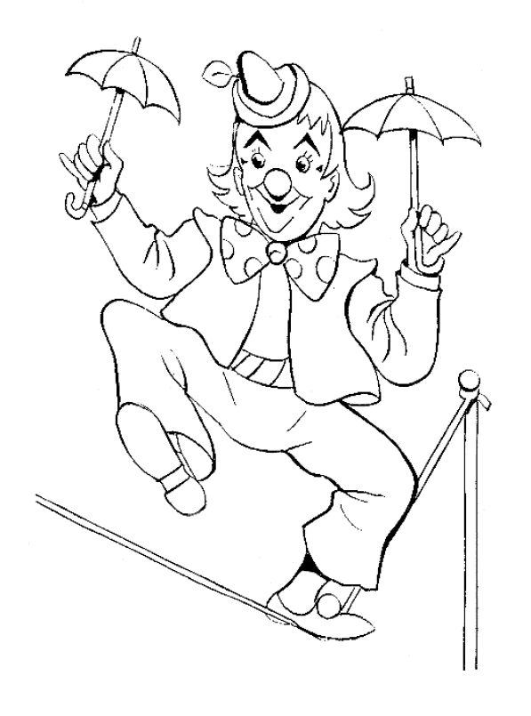 Clowns coloring pages