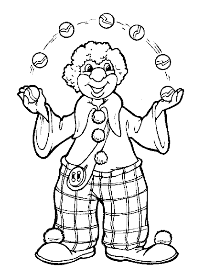 Clowns coloring pages
