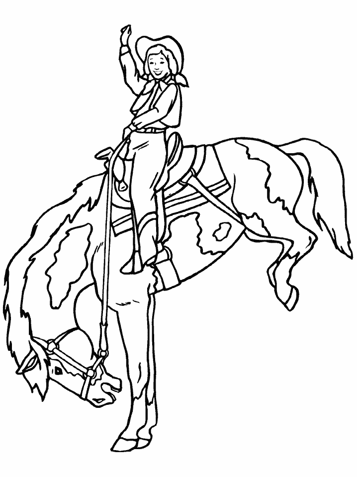 Cowboy coloring pages