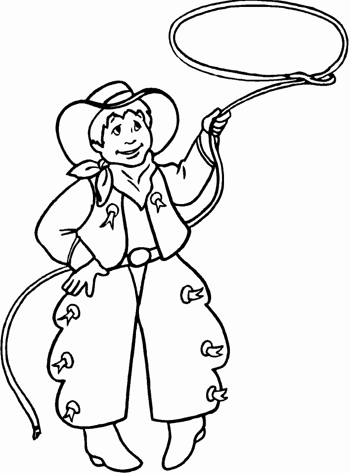 Cowboy coloring pages