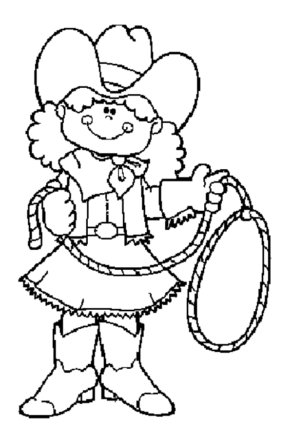 Cowboy coloring pages