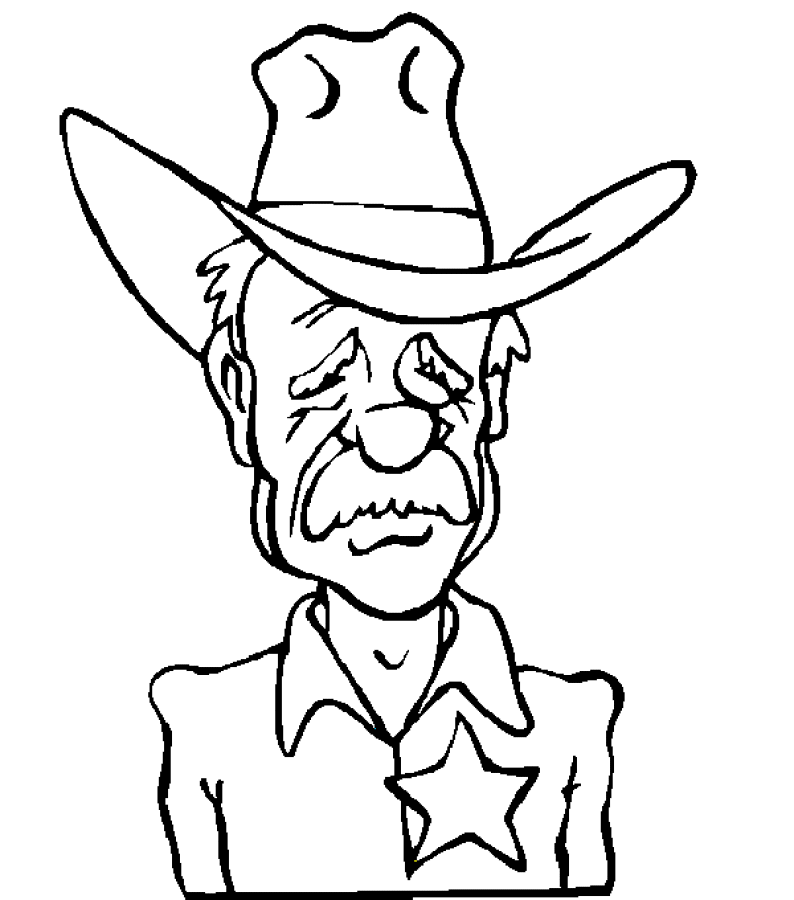 Cowboy coloring pages