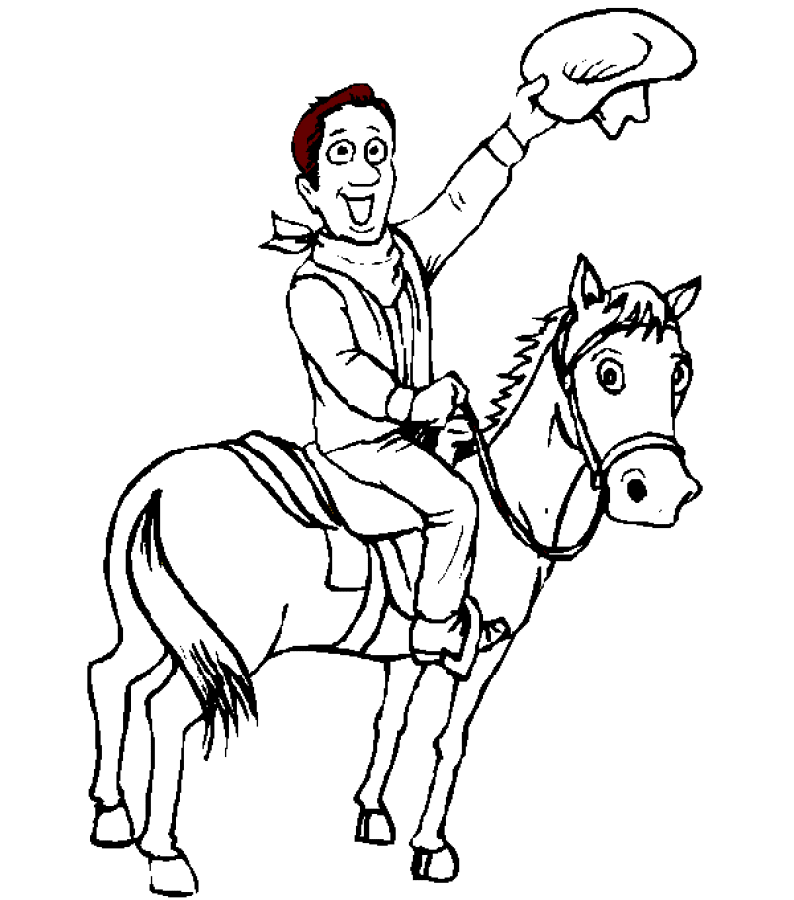 Cowboy coloring pages