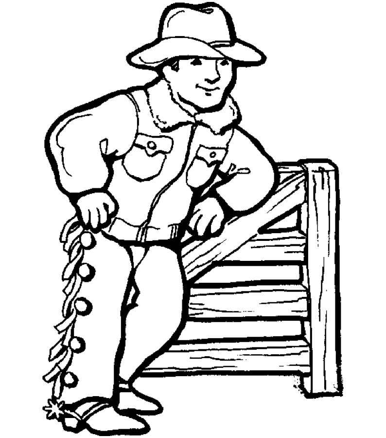 Cowboy coloring pages