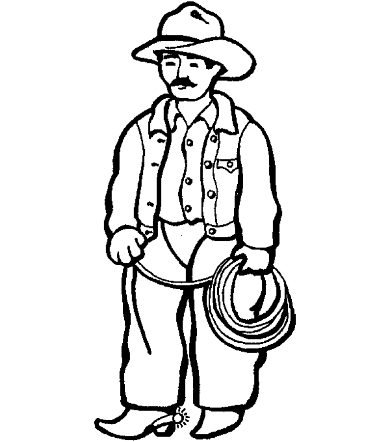 Cowboy coloring pages