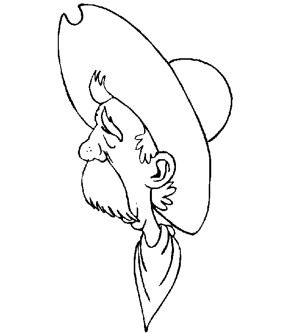 Cowboy coloring pages