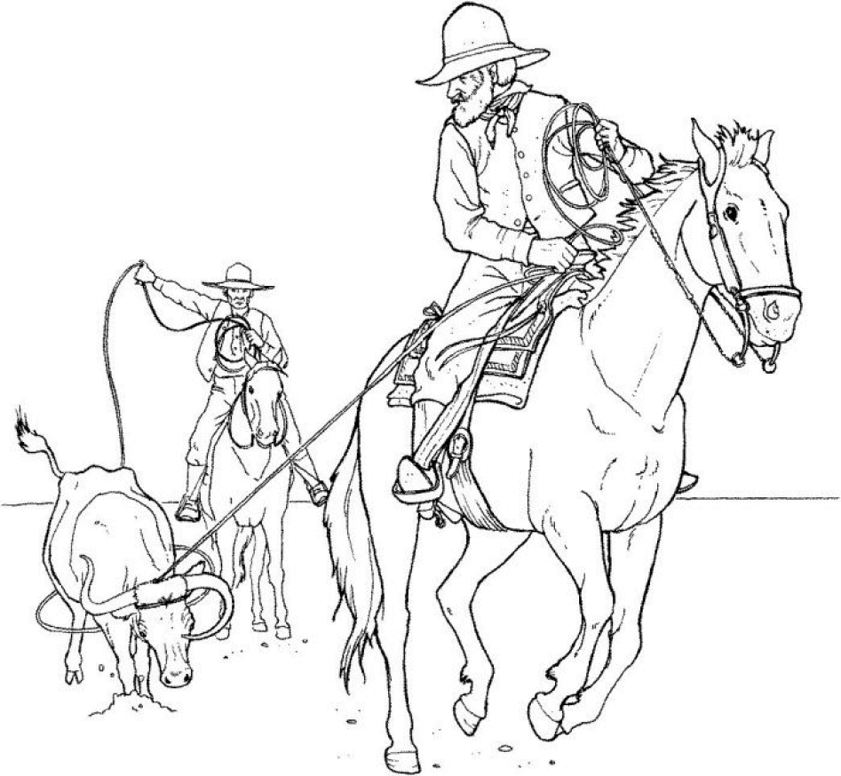 Cowboy coloring pages