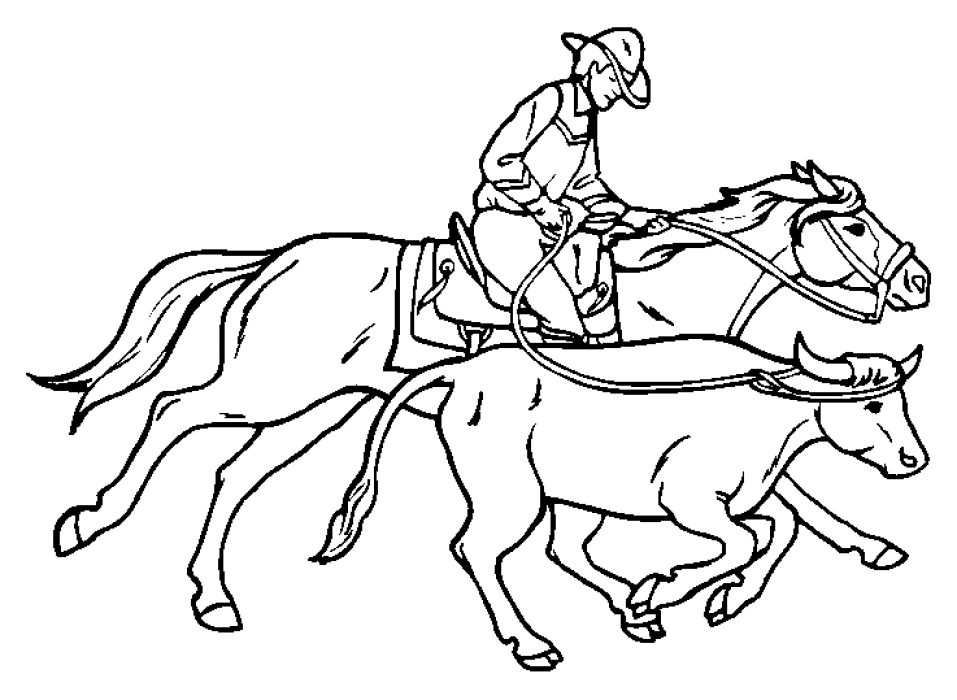 Cowboy coloring pages