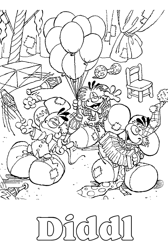 Diddl coloring pages