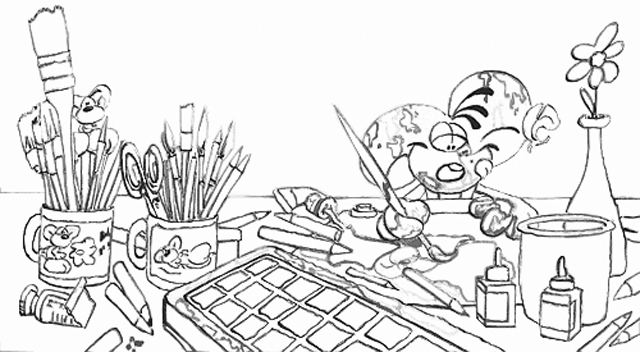 Diddl coloring pages