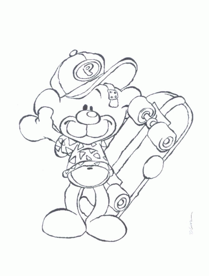 Diddl coloring pages