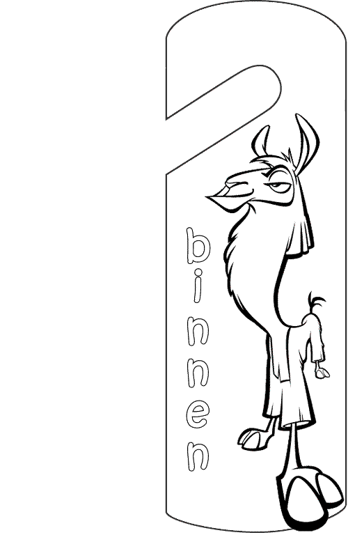 Door hanger coloring pages