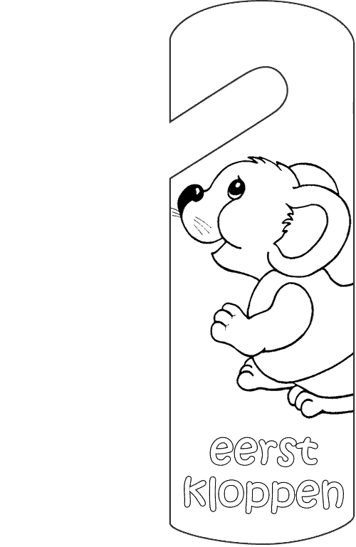 Door hanger coloring pages