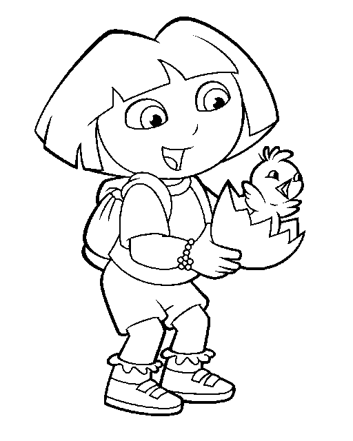 Dora the explorer coloring pages