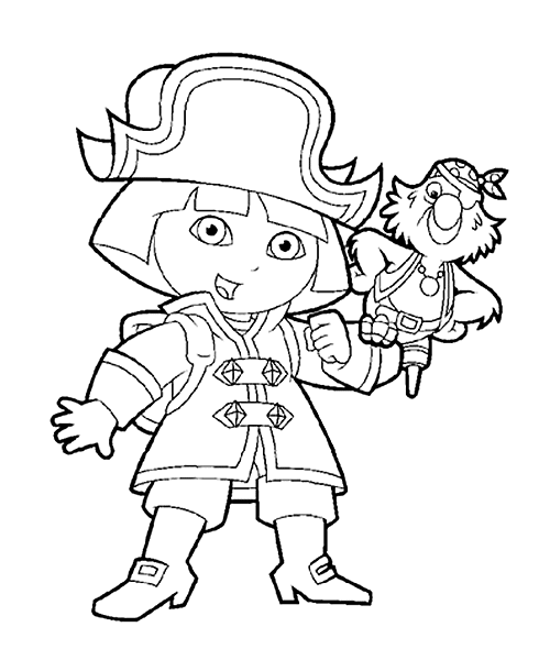 Dora the explorer coloring pages