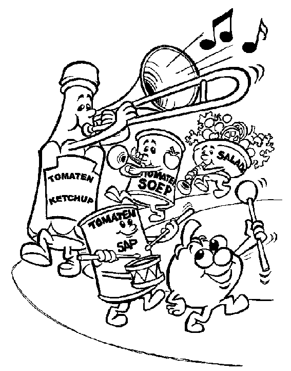 Eating coloring pages