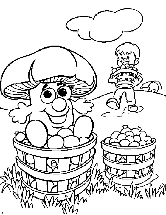 Eating coloring pages