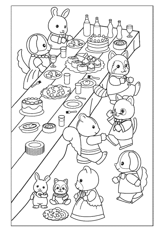 Eating coloring pages