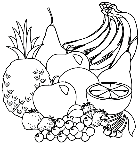 Eating coloring pages