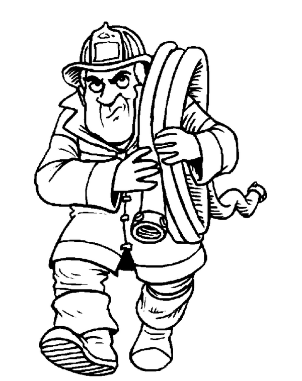 Fireman coloring pages