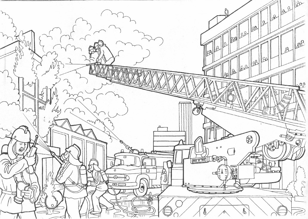 Fireman coloring pages