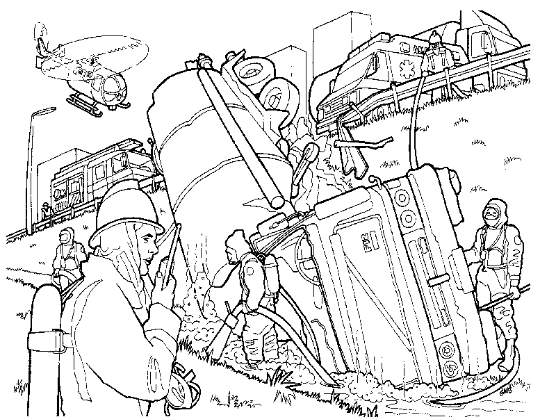 Fireman coloring pages